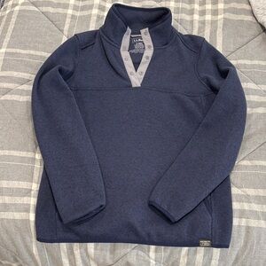 L.L. Bean Women’s Dark Blue 1/4 snap pullover